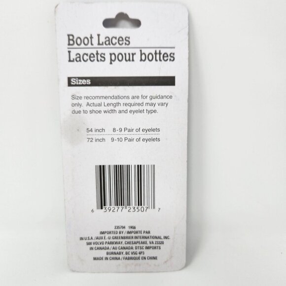 2 Sets Black Boot Laces, 72 Inch and 54 Inch - Picture 4 of 8